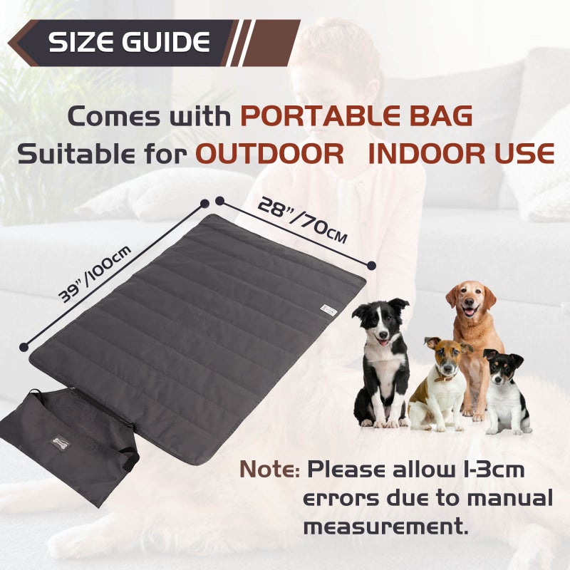 ROZKITCH Outdoor Pet Dog Pad 39"x28" Portable Reversible Waterproof Summer Sleeping Mat Reusable Machine Washable Easy to Clean&Carry Camping Travel Mat for Small Medium Large Dogs - Image 5